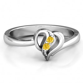 Centre Weave Fashion Heart Ring