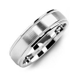 Classic Brush Milgrain Men's Ring