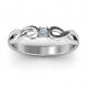 Classic Solitare Sparkle Ring with Infinity Band