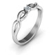 Classic Solitare Sparkle Ring with Infinity Band