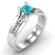 Column Set Solitaire Ring