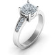 Cushion Cut Solitaire with Accents Ring