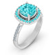 Cushion Cut Statement Ring with Halo