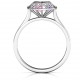 Diamond Heart Cage Ring With Encased Heart Stones