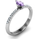 Elegant Marquise with Accent Band Ring