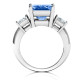 Emerald Cut Trinity Ring