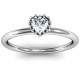 Encircled Prong Heart Ring