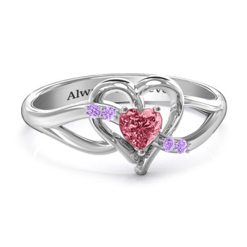 Endless Romance Engravable Heart Ring