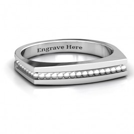 Fissure Beaded Groove Women's Ring
