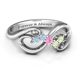 Flourish Infinity Ring with Gemstones