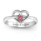 Forget Me Knot Heart Infinity Ring