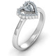 Heart in Heart Halo Ring