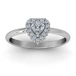 Heart with Halo Promise Ring