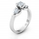 Hearts and Stones Solitaire Ring