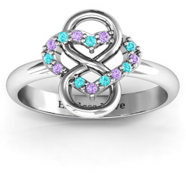 Infinite Love with Stones Rings