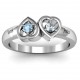 Inverted Kissing Hearts Ring