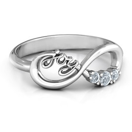 Joy Infinity Ring with 3 Stones