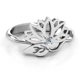 Leaves and Lotus Wrap Ring