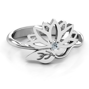 Leaves and Lotus Wrap Ring