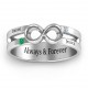 Men's Accented Infinity Ring
