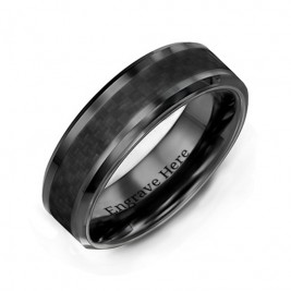 Men's Black Nightfall Ceramic Ring