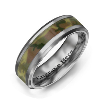 Men's Camouflage Tungsten Ring