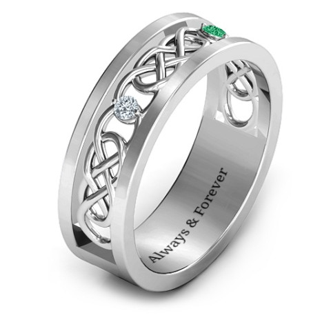Two stone hotsell men's ring