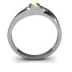 Open Bezel Set Swirl Ring