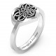Oxidized Silver Celtic Heart Ring