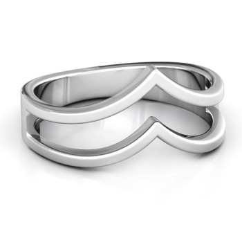 Peaks and Valleys Geometric Ring