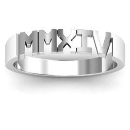 Roman Numeral Unisex Graduation Ring