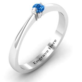 Semi Bezel Set Solitaire Ring