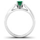 Ski Tip Solitaire Ring