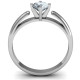 Ski Tip Solitaire Round Ring