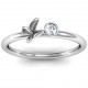 Soaring Butterfly with Stone 'Flower' Ring
