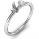Soaring Butterfly with Stone 'Flower' Ring
