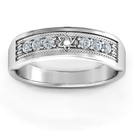 Star of David Band Ring