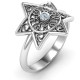 Star of David with Filigree Ring