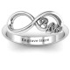 Sterling Silver BFF Friendship Infinity Ring