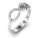 Sterling Silver BFF Friendship Infinity Ring