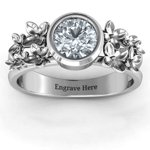 Sterling silver on sale genuine diamond ring