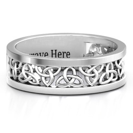 Sterling Silver Celtic Wreath Men's Ring