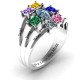 Sterling Silver Charlotte Centre Marquise and Princess Ring