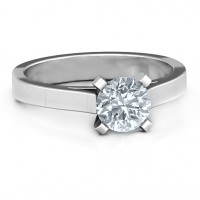 Sterling Silver Classic Solitaire Ring