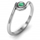 Sterling Silver Curved Bezel Ring