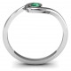 Sterling Silver Curved Bezel Ring