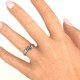 Sterling Silver Double Interlocked Hearts Ring