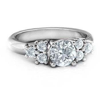 Sterling Silver Flourish Engagement Ring