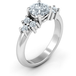 Sterling Silver Flourish Engagement Ring