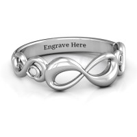 Sterling Silver Groovy Infinity Ring